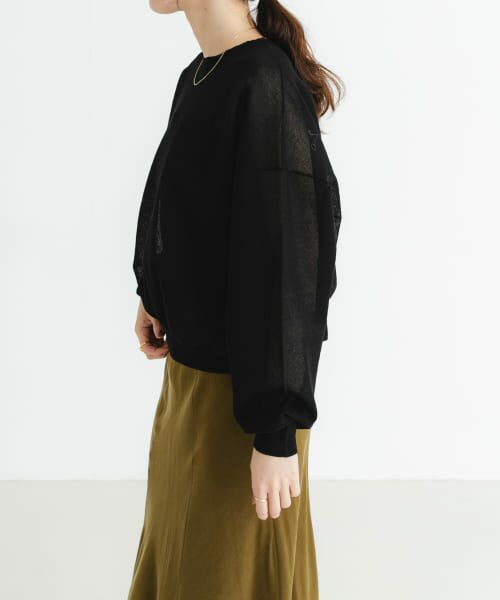 美品■セオリーリュクス 洗える アシンメトリーニットプルオーバー セール】 new basic リネン混スポンディッシュニットプル