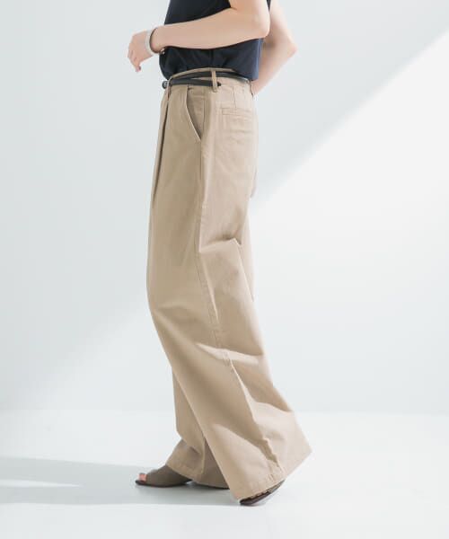 セール】 『3サイズ展開』new basic タックワイドチノパンツ
