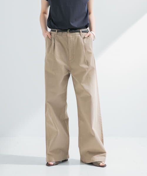 セール】 『3サイズ展開』new basic タックワイドチノパンツ