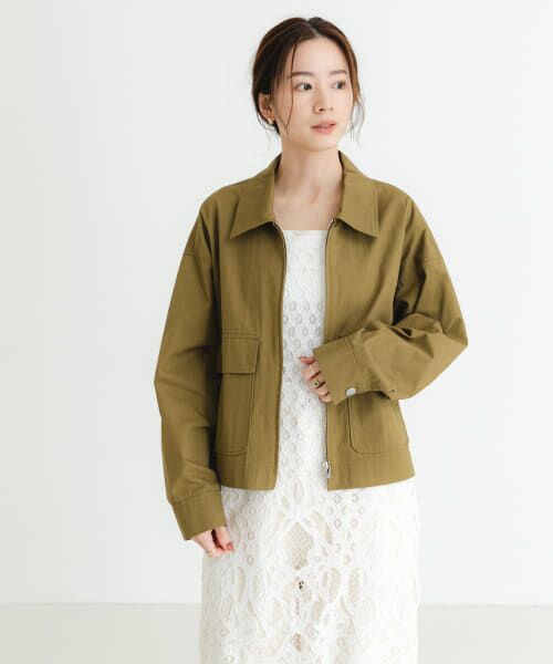 ＊＊URBAN RESEARCH / アーバンリサーチ ブルゾン | コットンナイロンジップブルゾン（KHAKI）