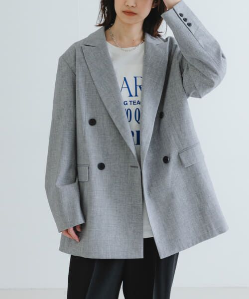 ＊＊URBAN RESEARCH / アーバンリサーチ ブルゾン | 『2サイズ展開』ダブルオーバーテーラードジャケット（GRAY）