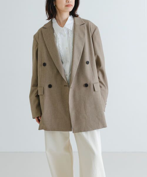 ＊＊URBAN RESEARCH / アーバンリサーチ ブルゾン | 『2サイズ展開』ダブルオーバーテーラードジャケット（BEIGE）