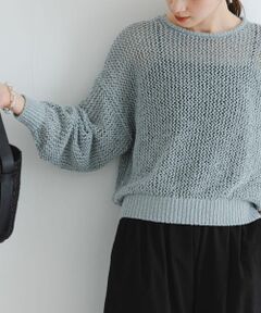 『WEB/一部店舗限定カラー』透かし柄ルーズニット