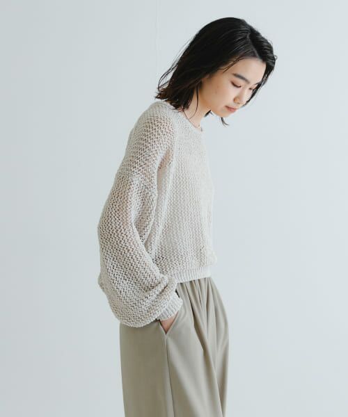 セール】 『WEB/一部店舗限定カラー』透かし柄ルーズニット