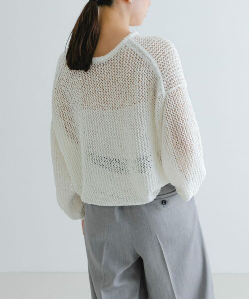 セール】 『WEB/一部店舗限定カラー』透かし柄ルーズニット