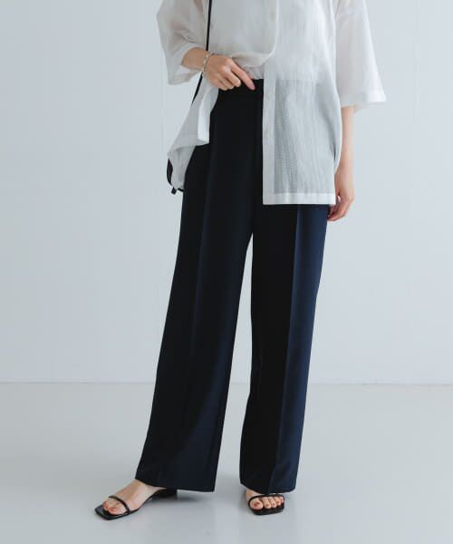 **URBAN RESEARCH / アーバンリサーチ その他パンツ | 『3サイズ展開』『イージーケア』ストレッチタックスラックス(NAVY)