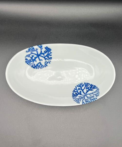 よしのちはる 色絵リム楕円皿 23cm 大皿 個展購入 新品未使用 よしのちはる 色絵リム楕円皿 23cm 大皿 個展購入 新品未使用