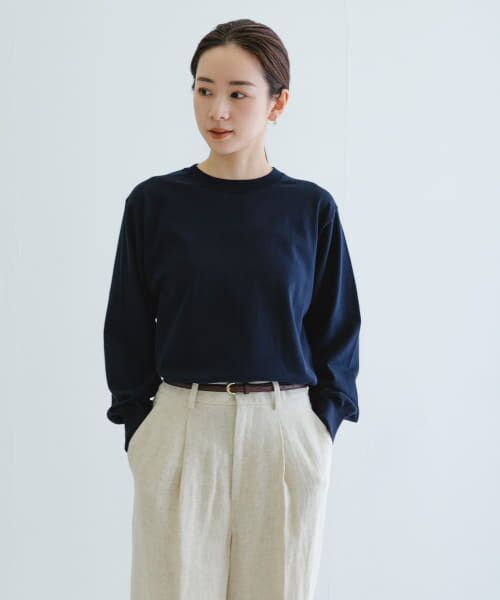 ＊＊URBAN RESEARCH / アーバンリサーチ ニット・セーター | new basic　ハイゲージクルーネックニット（NAVY）
