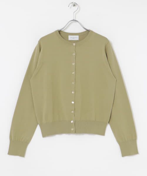 セール】 new basic ハイゲージクルーネックニットカーディガン