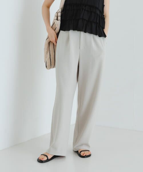 ＊＊URBAN RESEARCH / アーバンリサーチ その他パンツ | 『3サイズ展開』『MADE IN JAPAN』カットジョーゼットイージースラックス（GREGE）