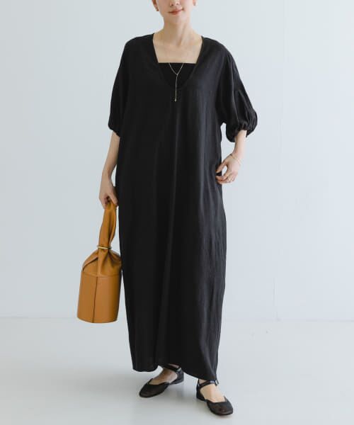 23SS 美品 Theory クランチ ストレッチ リネンレーヨン ワンピース theory セオリー グッド クランチ リネン ストレッチ ワンピース