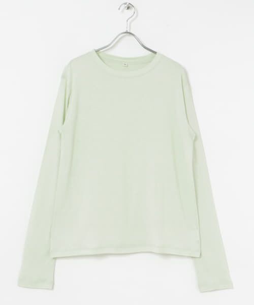 ＊＊URBAN RESEARCH / アーバンリサーチ Tシャツ | HAKUJI　Cellulose cotton Long-Sleeve Pullover（Lime）