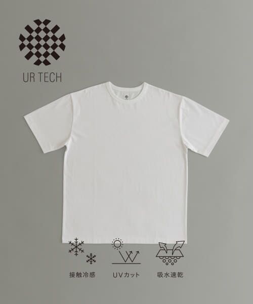 ＊＊URBAN RESEARCH / アーバンリサーチ Tシャツ | 『UR TECH』ベーシックTシャツ（WHITE）