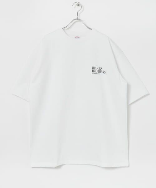 ＊＊URBAN RESEARCH / アーバンリサーチ Tシャツ | BROOKS BROTHERS　KNT JERSEYBB PRNT SS T-SHIRTS（WHITE）