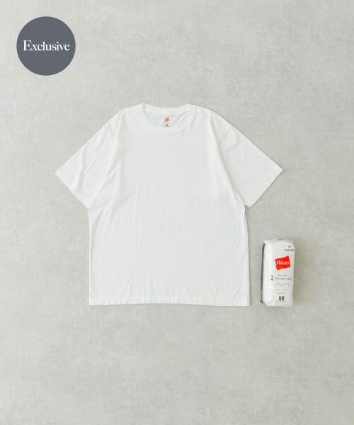 ＊＊URBAN RESEARCH / アーバンリサーチ Tシャツ | 『別注』Hanes×URBAN RESEARCH　2P CREW NECK T-SHIRTS（WHITE）