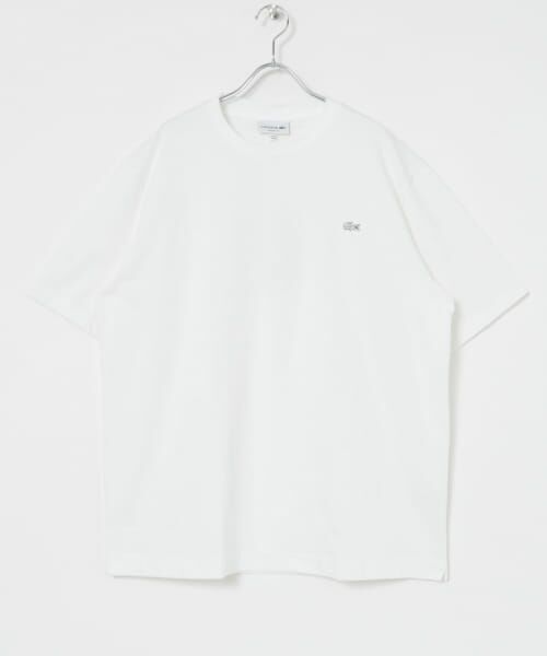 ＊＊URBAN RESEARCH / アーバンリサーチ Tシャツ | LACOSTE　アウトラインクロッククルーネックTシャツ（001 WHITE）