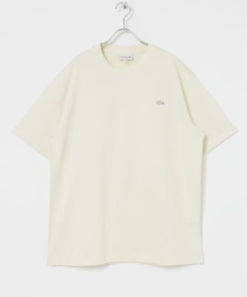 ＊＊URBAN RESEARCH / アーバンリサーチ Tシャツ | LACOSTE　アウトラインクロッククルーネックTシャツ（XFJ ECRU）