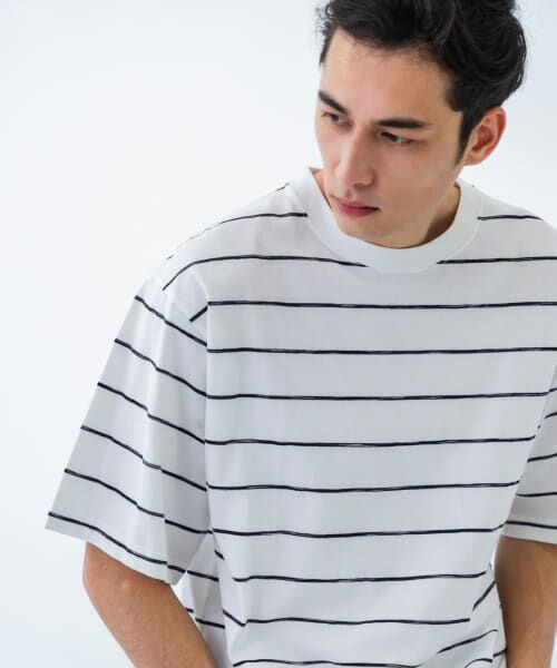 ＊＊URBAN RESEARCH / アーバンリサーチ Tシャツ | RELAX FIT BORDER T-SHIRTS（WHITE）