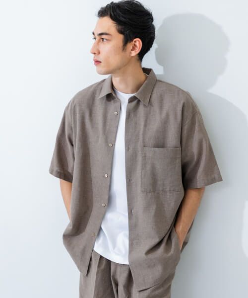セール】 LINEN PIN HEAD SHORT-SLEEVE SHIRTS （シャツ