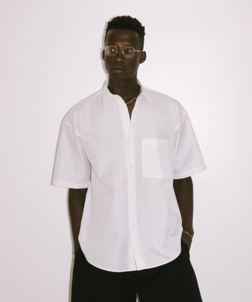 セール】 new basic THOMAS MASON SHORT-SLEEVE OVER SHIRTS