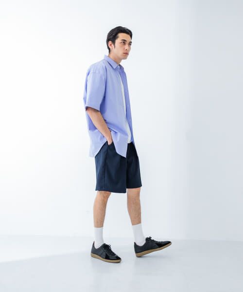 セール】 new basic THOMAS MASON SHORT-SLEEVE OVER SHIRTS