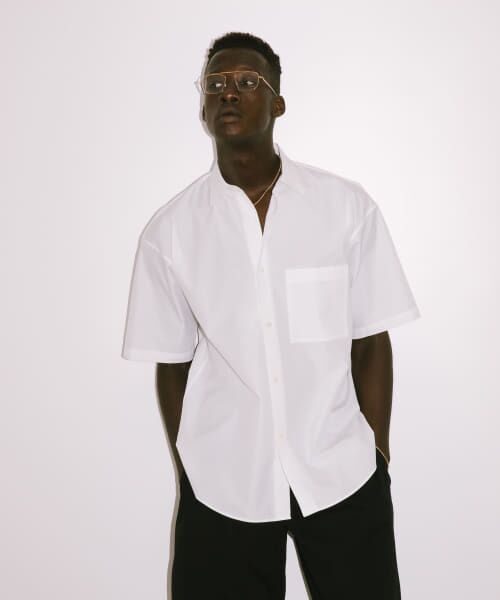 セール】 new basic THOMAS MASON SHORT-SLEEVE OVER SHIRTS