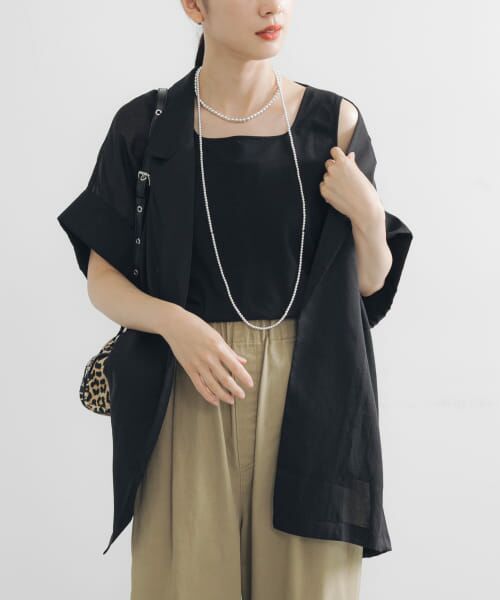 ＊＊URBAN RESEARCH / アーバンリサーチ タンクトップ | スクエアネックタンクトップ（BLACK）