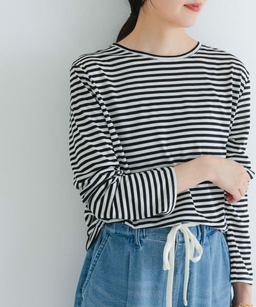 ＊＊URBAN RESEARCH / アーバンリサーチ Tシャツ | テンセルコットンボーダーカットソー（BORDER-1）