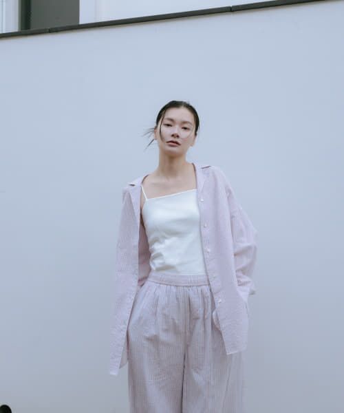 ＊＊URBAN RESEARCH / アーバンリサーチ シャツ・ブラウス | new basic　インドコットンサッカーストライプシャツ（RED）