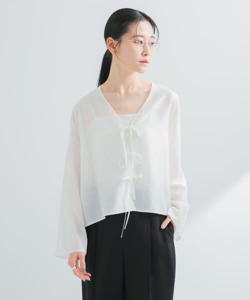 ＊＊URBAN RESEARCH / アーバンリサーチ シャツ・ブラウス | フロントリボンシアージャケット（OFF）