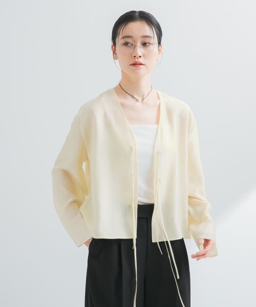 ＊＊URBAN RESEARCH / アーバンリサーチ シャツ・ブラウス | フロントリボンシアージャケット（BUTTER）