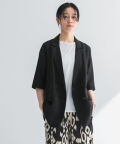 『イージーケア』シアーメッシュハーフスリーブジャケット