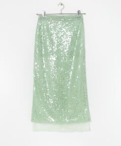 VIVIANO　Sequins Midi Skirt