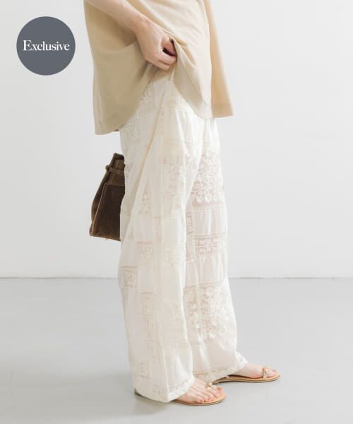 ＊＊URBAN RESEARCH / アーバンリサーチ その他パンツ | 『別注』crinkle crinkle crinkle×UR　patchwork pants（OFF WHITE）