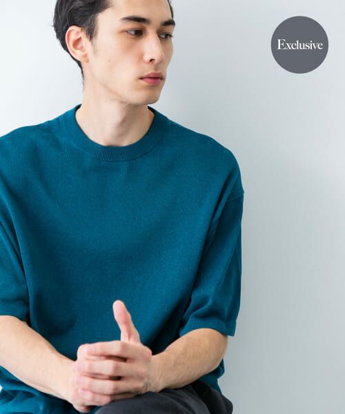 セール】 『別注』crepuscule×UR Washi Knit Short-Sleeve T-shirts