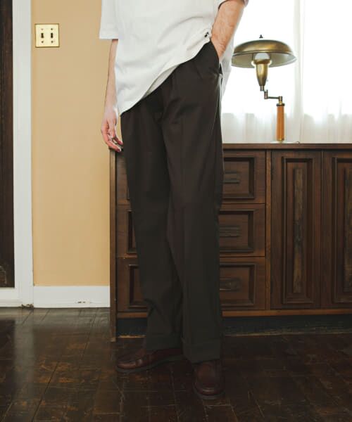 アーバンリサーチ　カーブチノパンツ　ブラック　38 　完売品　薄手 セール】 『別注』BROOKS BROTHERS×UR TWO INTUCK TROUSERS