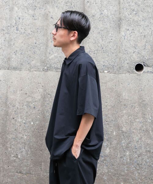 美品★アーバンリサーチ　ポロシャツ　半袖　ブラック　L　1.9万　綿　紺　春夏 SHADE TECH ポロシャツ （ポロシャツ）｜＊＊URBAN RESEARCH