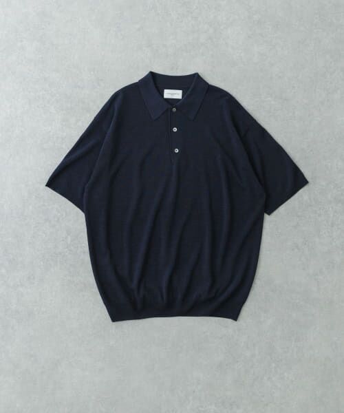 セール】 new basic ウールシルクニットポロ （ポロシャツ