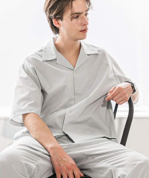 ＊＊URBAN RESEARCH / アーバンリサーチ シャツ・ブラウス | 『XLサイズあり』『撥水』SOLOTEX STRETCH SHORT-SLEEVE SHIRTS（ICE GRAY）