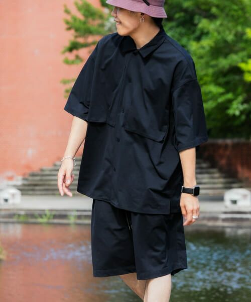 ＊＊URBAN RESEARCH / アーバンリサーチ シャツ・ブラウス | SHADE TECH SHORT-SLEEVE SHIRTS（D.NAVY）