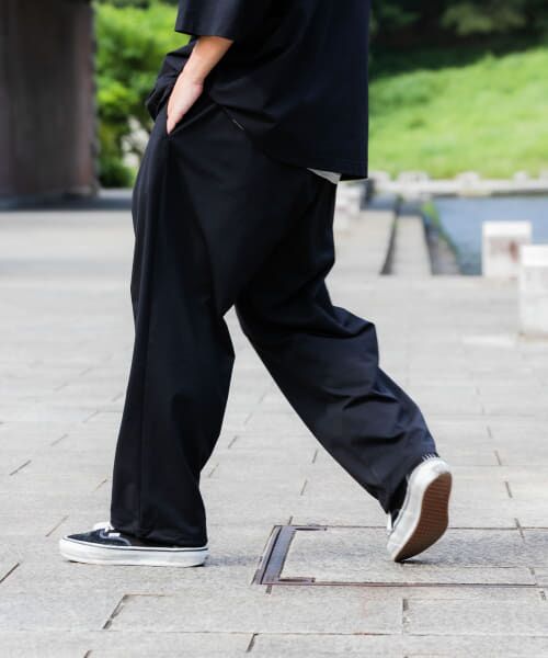 パンツ CC BaggyCloth Easy Trousers - Black 2/54 COLLEGE FLANNEL THE EASY SLACKS WIDE [BLACK] - WUNDER