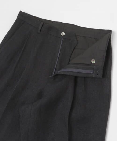 deadstock リネンタックパンツ イタリア製 リネンスラックス FREAK'S STORE スラックス パンツ リネンタッチ ツータック