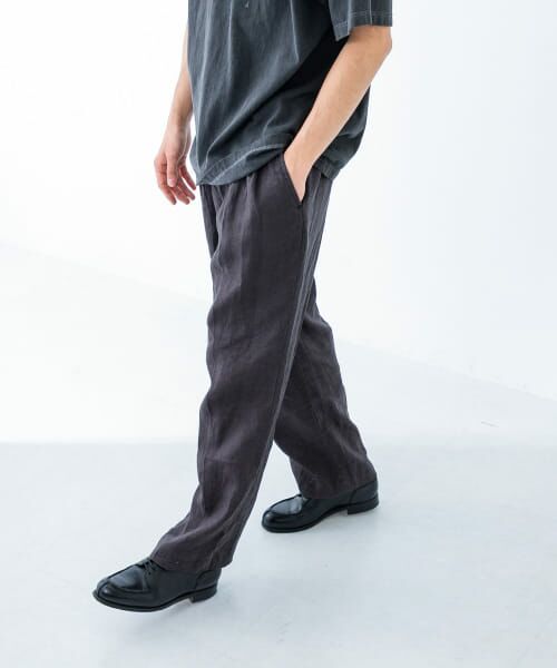 ＊＊URBAN RESEARCH / アーバンリサーチ その他パンツ | LINEN TUCK PANTS（F.BLACK）
