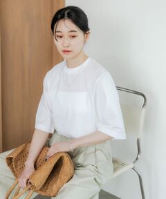 スーピマコットンハーフスリーブカットソー