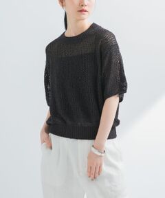 ＊＊URBAN RESEARCH / アーバンリサーチ ニット・セーター | 透かし柄ハーフスリーブニット