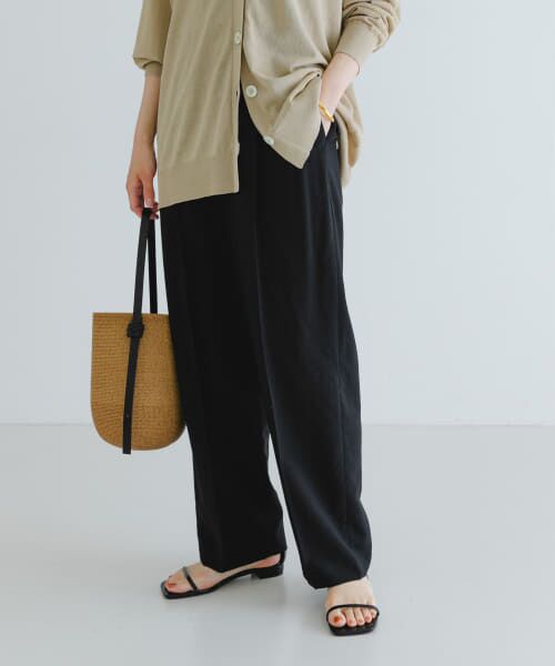 ＊＊URBAN RESEARCH / アーバンリサーチ その他パンツ | 『3サイズ展開』ポプリンイージーテーパードパンツ（BLACK）