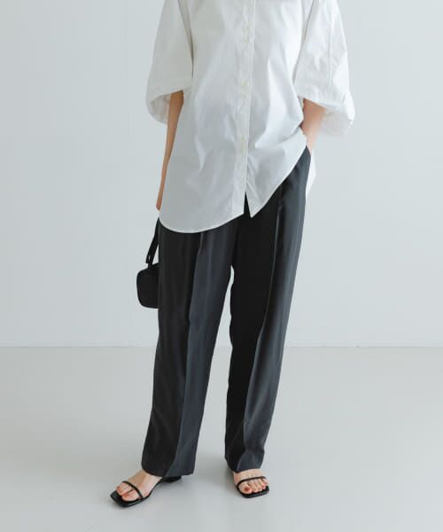 ＊＊URBAN RESEARCH / アーバンリサーチ その他パンツ | 『3サイズ展開』ポプリンイージーテーパードパンツ（KHAKI GRAY）