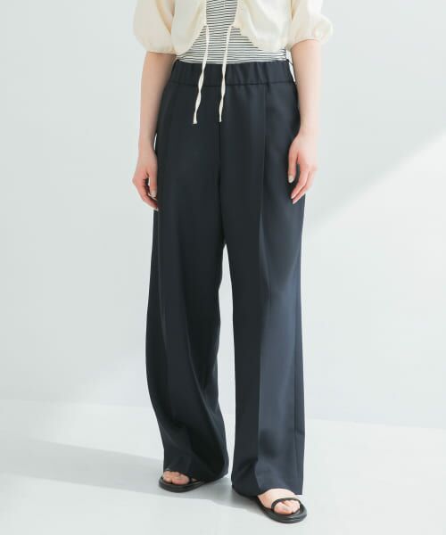 トリポリ　スラックス　23ss 未使用 セール】 『イージーケア』ワイドギャザースラックス （その他