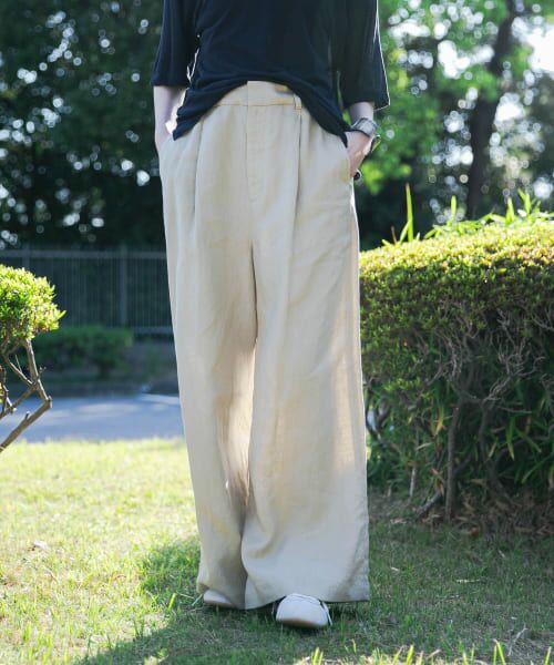 【juha】 リネンスラックス juha（ユハ）の「HERRINGBONE LINEN CROPPED PANTS（その他