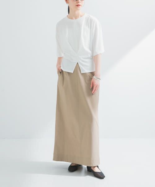 yuzu　新品2025シンプルリネン ロングスカート.M imgrc0117914967.jpg